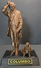 Columbo & Dog Figure/Figurines Bronze Statue Display On STAND