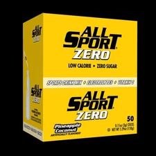 All-Sport Zero - Sports Drink Sticks - 50 Count Pineapple Coconut 