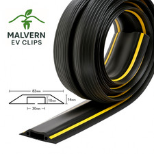 EV Charging Cable Heavy Duty Floor Cover Protector Ramp – 2m - 8cm Black Yellow