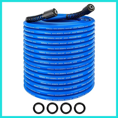 #ad Pressure Washer Hose 50 FT x 1 4quot; Upgrade Kink Resistant Pro Flexible Electr... $37.75