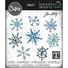 Tim Holtz "SCRIBBLY SNOWFLAKES" Holiday Christmas Sizzix Thinlits Dies 2025