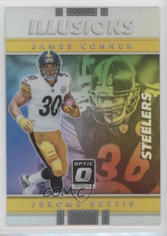 2017 Donruss Optic Illusions Holo Silver Prizm James Conner Jerome Bettis 0o6v