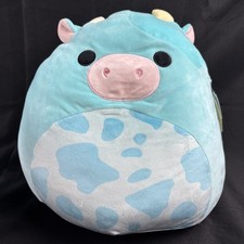 Squishmallow 16 Tuluck the Blue Cow Easter 2023 Nice Plush New Tags Ultra Rare