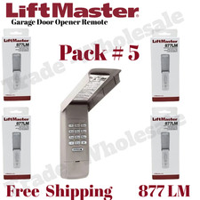 5 Pack LiftMaster 877LM Wireless Keyless Entry Keypad Security 2.0 Garage Door