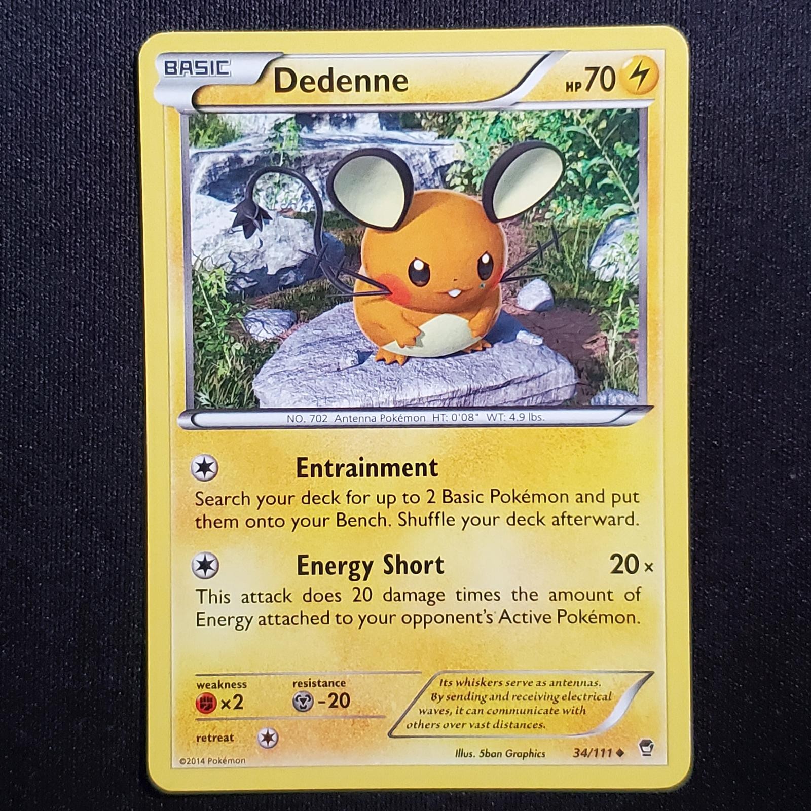 Dedenne 34/111 Uncommon Furious Fists Pokemon Lightly Played