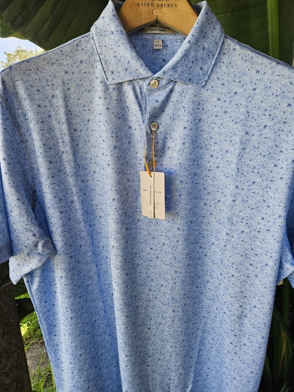 Peter Millar Men's Melody Performance Jersey Polo Sky XLarge NWT $118