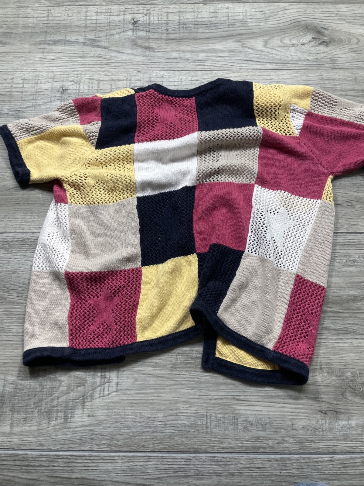 Christipher Banks Patchwork Star Sweater Short Sl… - image 6