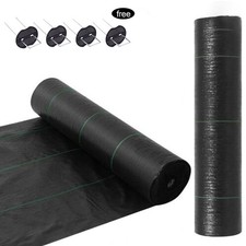 Weed Control Fabric Heavy Duty Ground Cover Membrane Sheet Garden Landscape Mat