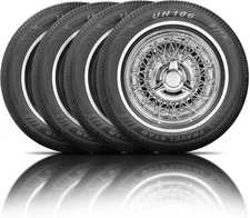 Set of 4 Travelstar UN106 215/75R15 100S 18mm White Wall A/S Passenger Car Tire