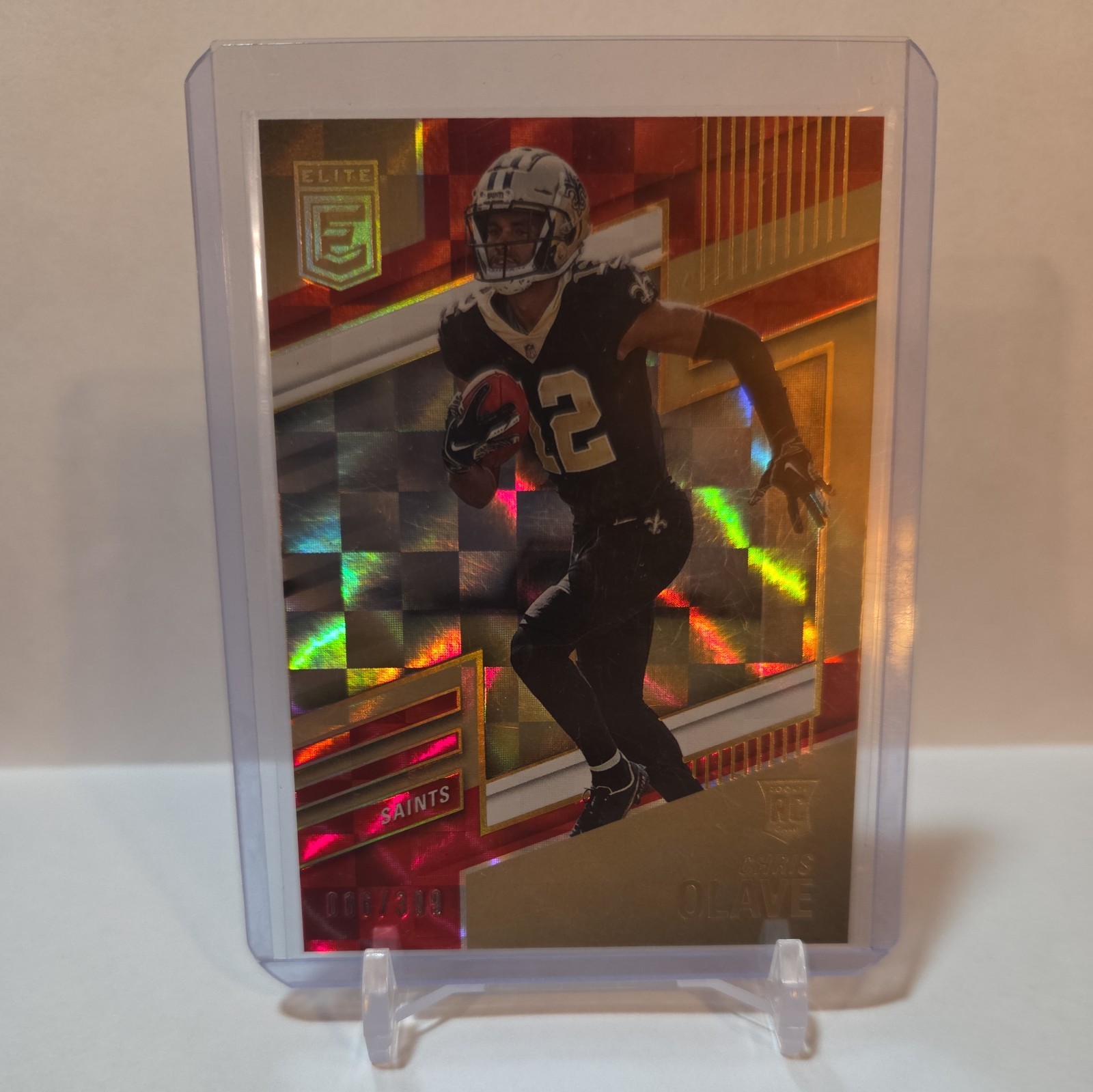 2022 Panini Donruss Elite - Rookies Chris Olave #122 Red 066/399 Rookie Saints