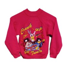 Vintage kids Looney Tunes Taz,Bugs Bunny,Duffy Sweatshirt Size 7-8 Used As-Is