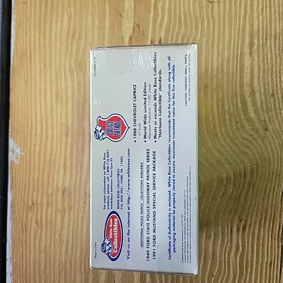 Chevrolet Caprice Sc Highway Patrol 1988 White Rose coleccionables Foto 2 de 4