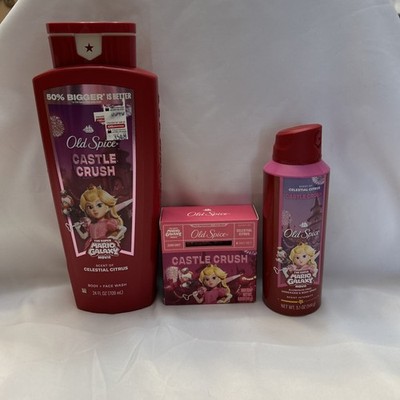 Old Spice Super Mario Galaxy Castle Crush Body Wash Bar Soap Deodorant Princess