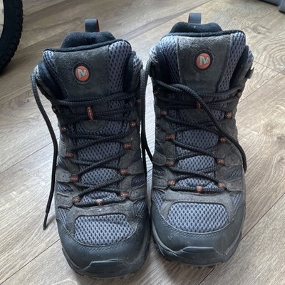 Merrell J06053 Men's Hiking Boots Gray Black Vibram Sole Size 10.5