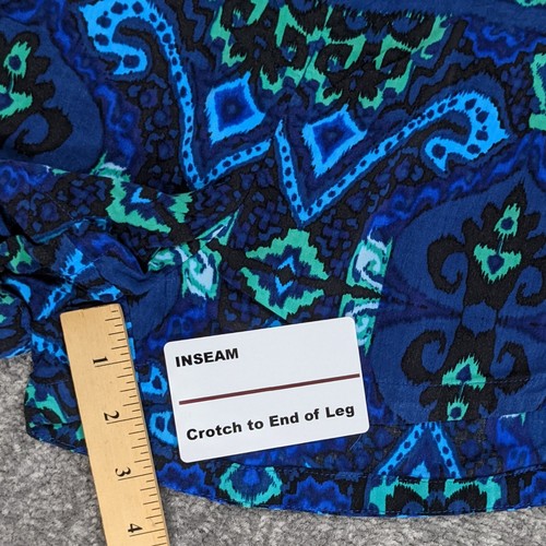 Express Women Lounge Sleep Shorts Size XS Inseam 2" High-Rise Blue Tribal BOHO - Imagen 8 de 8
