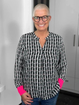 Emily Van Den Bergh - Bluse Geometric / schwarz-weiß - Bild 1 von 4