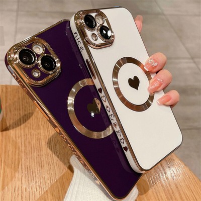 Case For iPhone 15 14 13 12 11 Pro 8 Plus X XR XS Max Soft Magnetic Back Cover