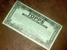 Vintage 1949-1951 Topps Chewing Gum Retailer’s Premium Certificate, Prizes