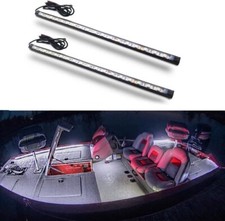 Boaton Marine Boat Navigation 18pcs LED Lights Strips Pair White Night Fishing