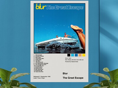 Blur The Great Escape Fine Art Album Music Poster