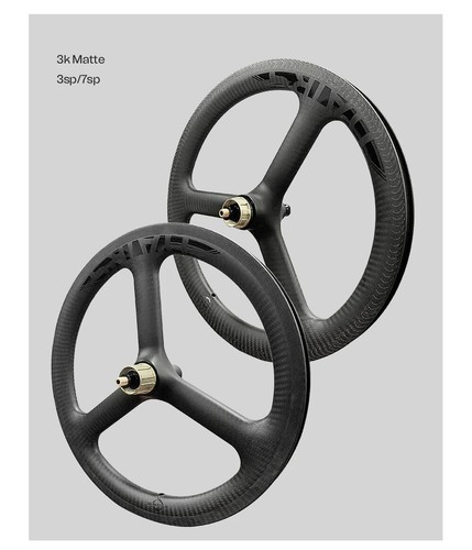 16inch 349 3 Spokes Carbon Fiber Road Bike Wheelset V Brake Ceramic Bearing Hub - Picture 15 of 19