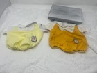 VINTAGE CPK Cabbage Patch Kids 2 Yellow Romper Outfits With Elephant Appliques
