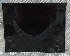 Officers Palmleaf Braid Uncut Cap Peak Black on Black British Made