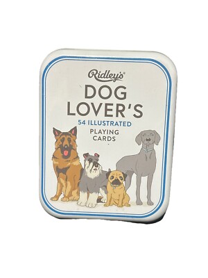 Ridley's Illustrated Playing Cards Dog Lover's In A Collectible Tin- Card Games