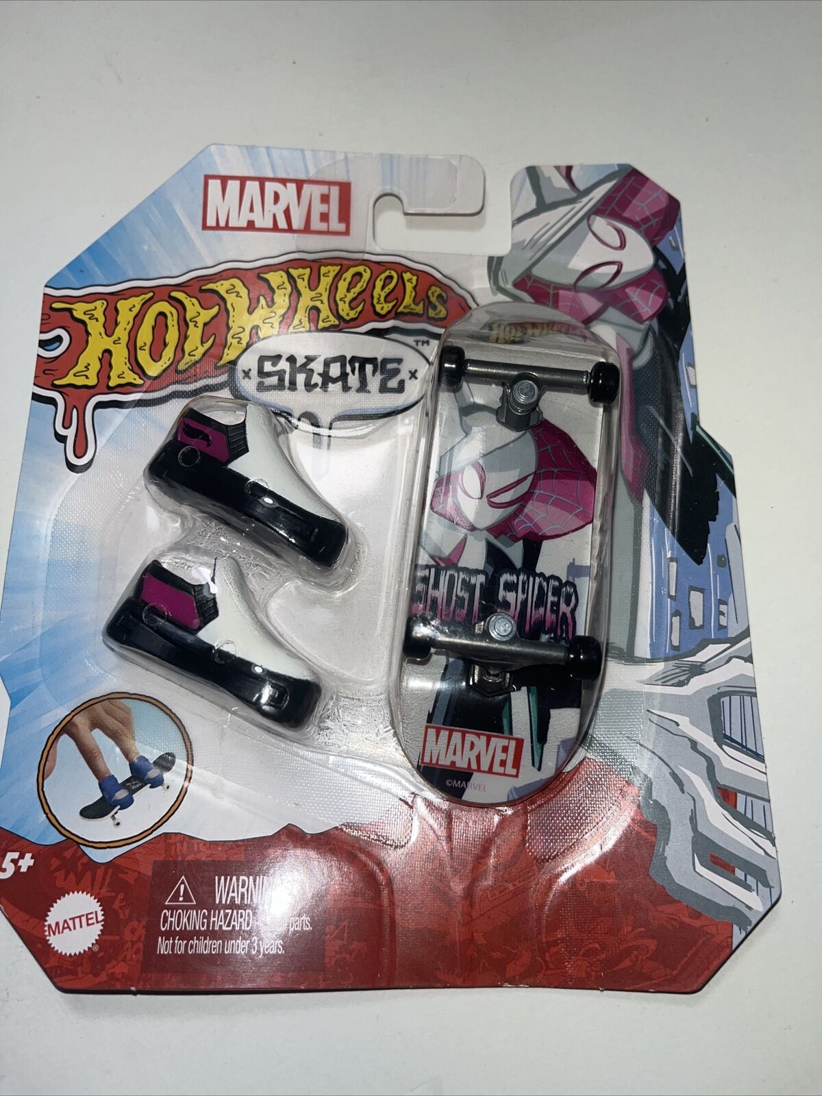 Hot Wheels Skate De Dedo Com Tenis Marvel Ghost Spider no Shoptime