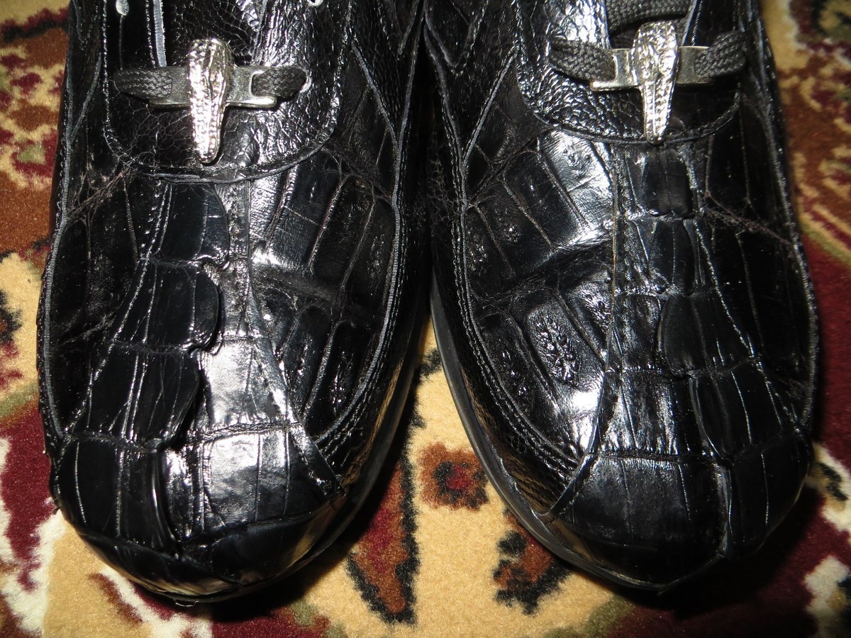 ? RARE Mauri Italy Custom Black Alligator Crocodile Eyes  display picture 1