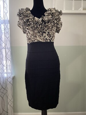 Vero Fashion Black And Gray Dress Size M