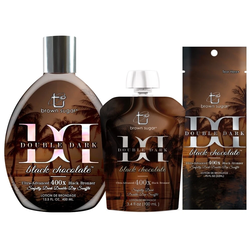 Tan Inc Double Dark Black Chocolate 400X Black Bronzer sunbed tanning lotion