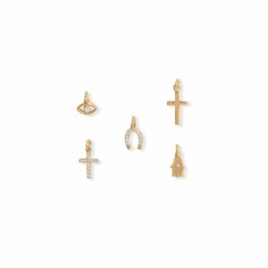 Authentic Gold-plated Sterling Silver "Spirit" Charm Set