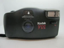 Kodak Star 735 35mm Film Point & Shoot Camera w/ Flash Black TESTED WORKING!!!