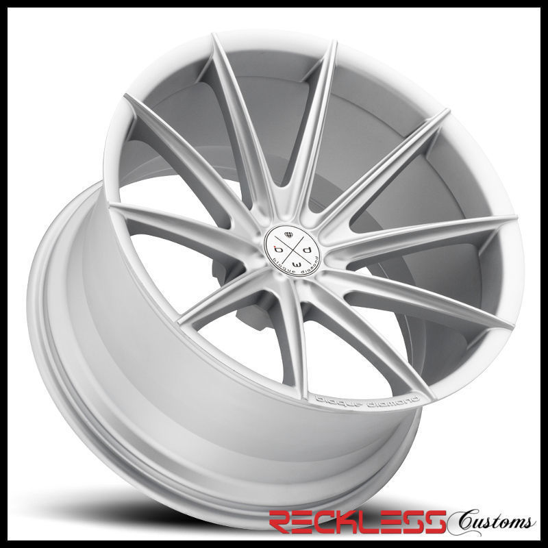 BLAQUE DIAMOND 24" BD11 CONCAVE SILVER WHEELS RIMS FITS ROLLS ROYCE WRAITH