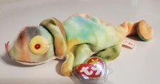 1997 TY Retired Beanie Babies Rainbow multi colored iguana Mint adult owned