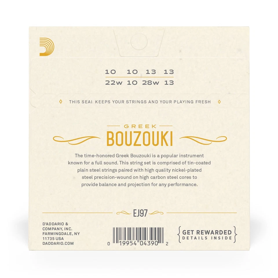 D'Addario Greek Bouzouki Strings Traditional 8-String CFAD - Image 3 of 4