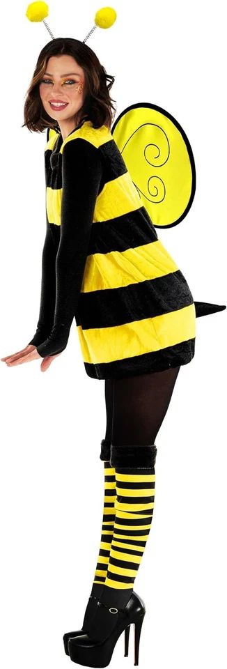Hummel Kostüm Damen Erwachsene Bienenkostüm Biene Karneval Faschingskostüm - Bild 3 von 4