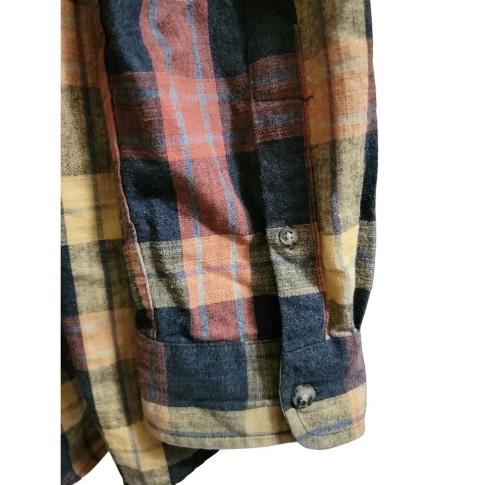 The Foundry Curry Plaid Long Sleeve Flannel Shirt 2XLT - Image 4 of 4
