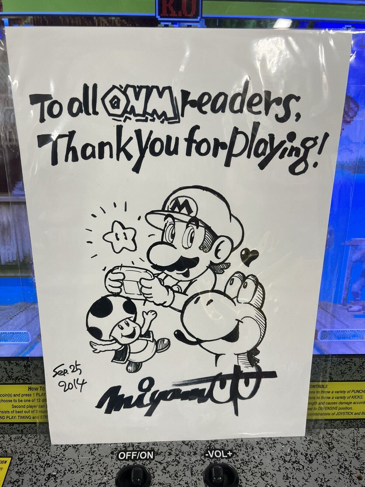 LIMITED EDITION SUPER MARIO ART POSTER WITH PRINTED SHIGERU MIYAMOTO  SIGNATURE! - Grupo Ipel