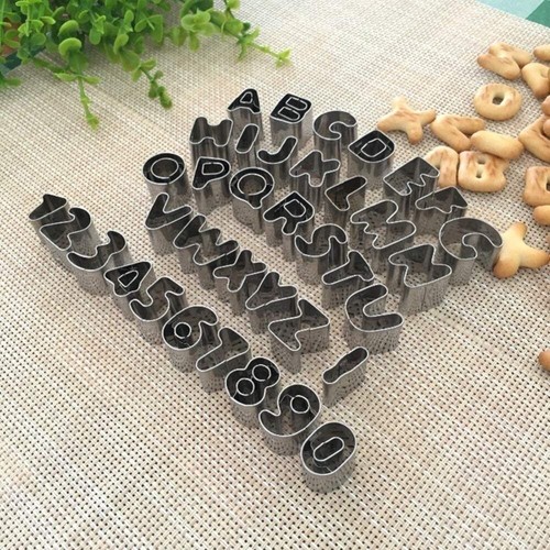 Pack of 37 Alphabet Letter & Number Fondant Icing Cutter Set-Small Size- Cake - Picture 4 of 8