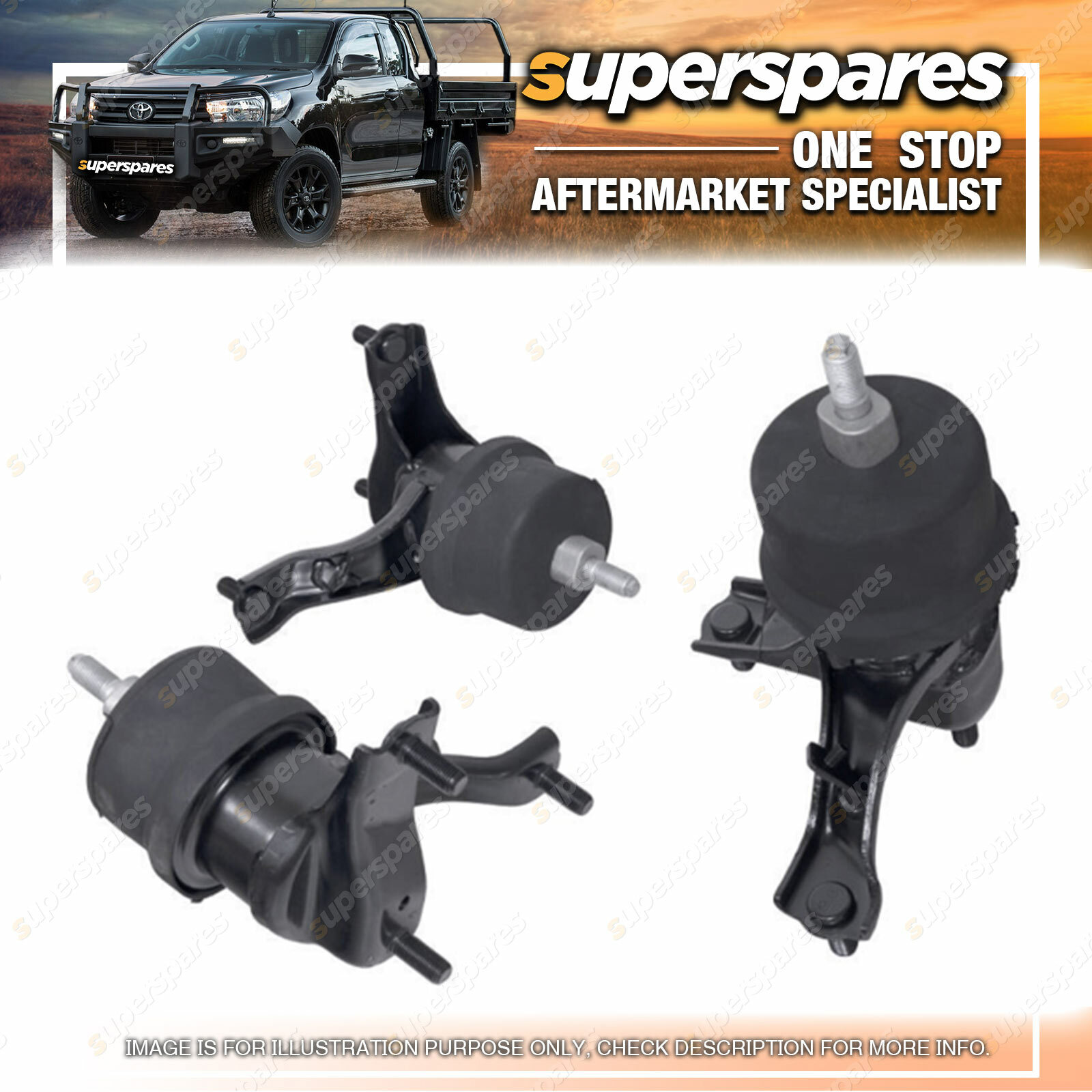 Superspares RH Bottom Engine Mount for Toyota Aurion GSV40 Automatic