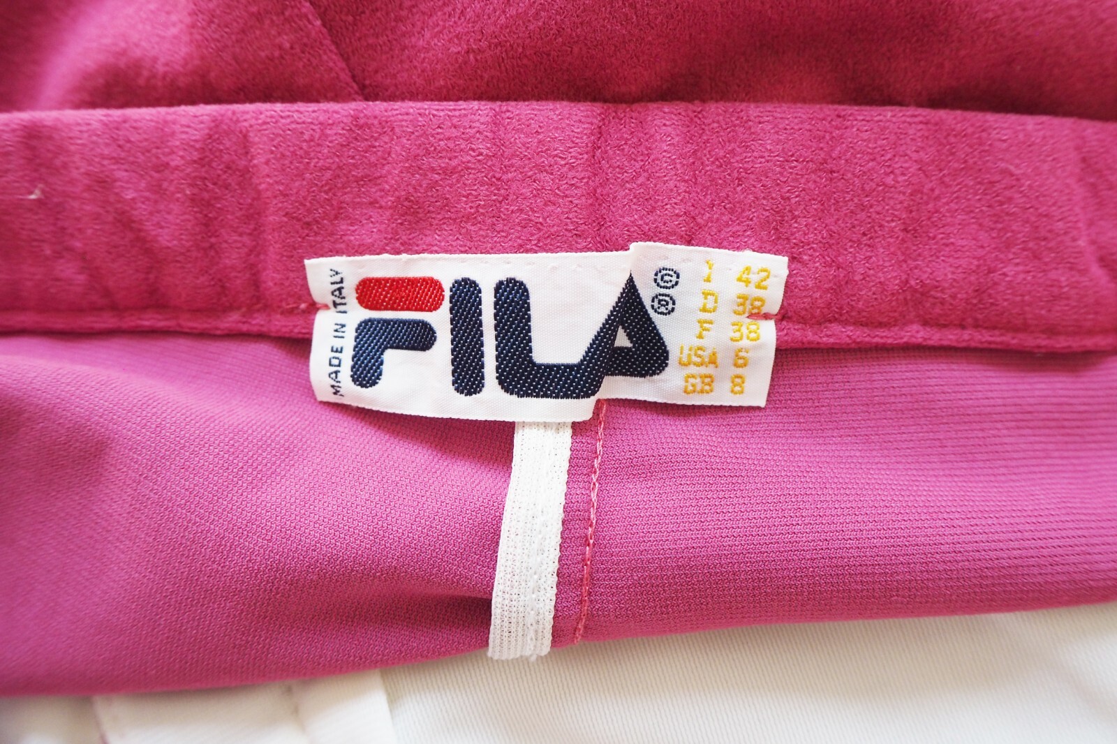 Pantaloncini vintage FILA donna M rosa anni '90 retrò tennis stile sport spugna