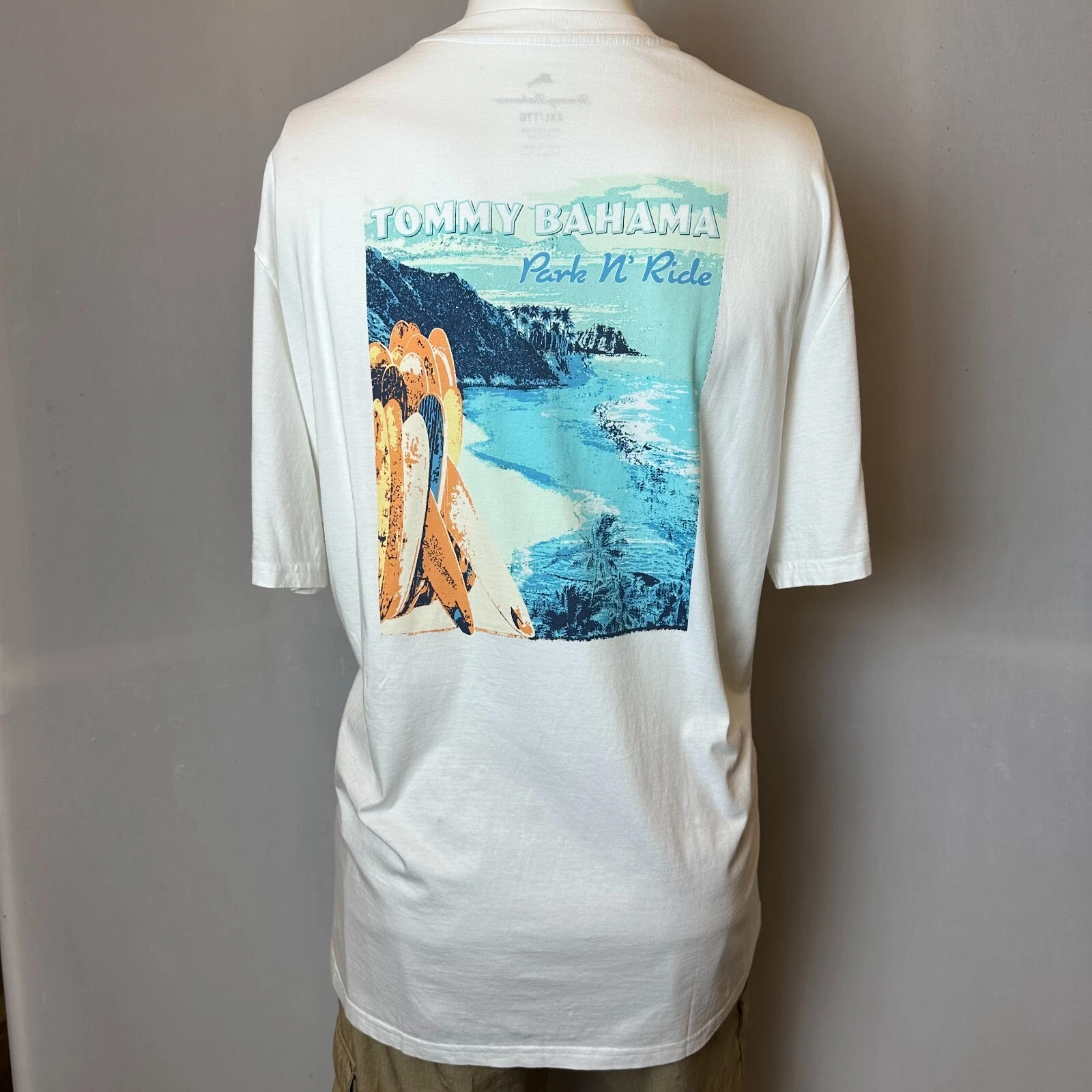 Tommy Bahama Shirt Mens 2XL White Short Sleeve Beach Surfboard Graphic T-Shirt
Opens in a new window
