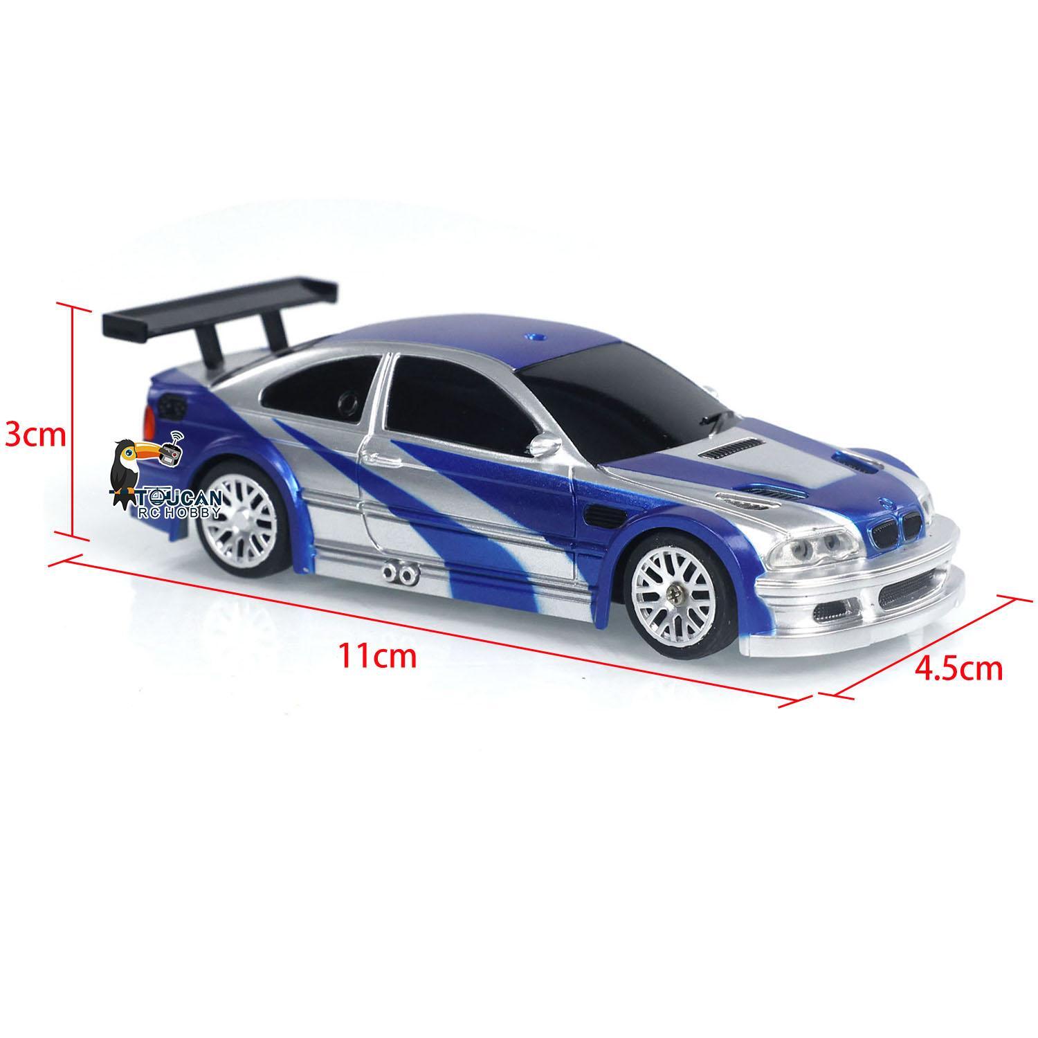 RC 1/43 Scale Ready to Go Race Car Remote Control Drift Car 4WD Mini Toy Lights