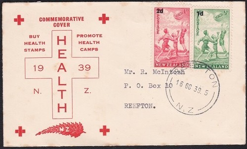NEW ZEALAND 1939 HEALTH set on commem FDC - Reefton cds....................B9037