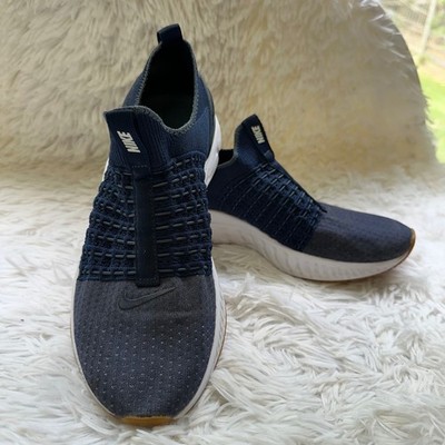 Nike React Phantom Run Flyknit 2 College Navy Slip On Sneakers Mens sz 7.5