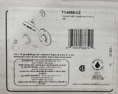 #ad Delta T14459 CZ Pressure Balanced Tub amp; Shower Trim Champagne Bronze *READ* $124.99
