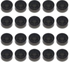 20PCS Guitar Pedal Footswitch Toppers Black Caps Set