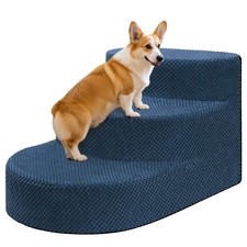 Dog Stairs for Small Dogs Foam Steps for  Cats 3 Ramp for High Beds Couch